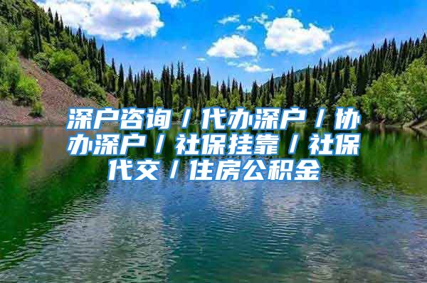 深戶咨詢／代辦深戶／協(xié)辦深戶／社保掛靠／社保代交／住房公積金