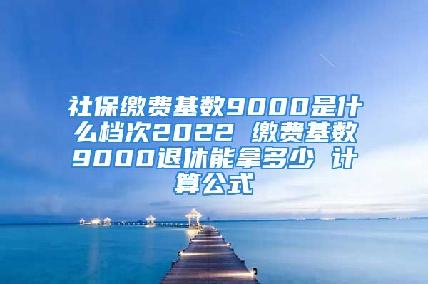 社保繳費(fèi)基數(shù)9000是什么檔次2022 繳費(fèi)基數(shù)9000退休能拿多少 計(jì)算公式