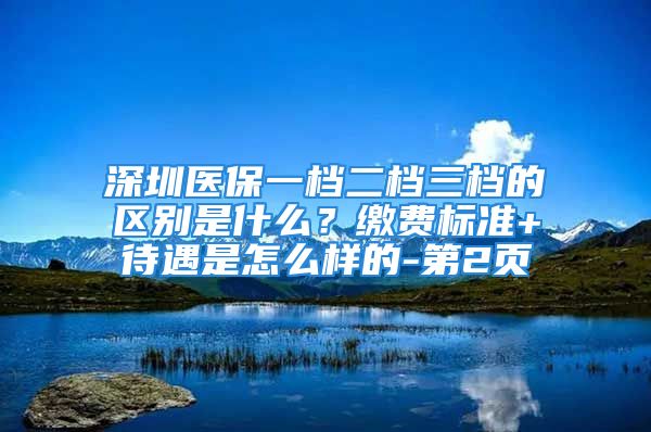 深圳醫(yī)保一檔二檔三檔的區(qū)別是什么？繳費(fèi)標(biāo)準(zhǔn)+待遇是怎么樣的-第2頁