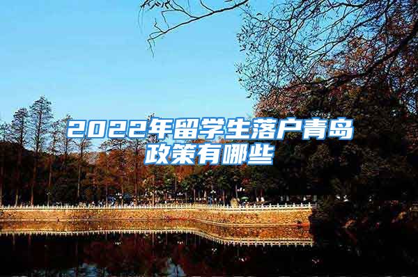 2022年留學(xué)生落戶青島政策有哪些