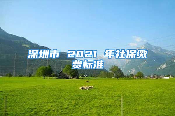 深圳市 2021 年社保繳費標準