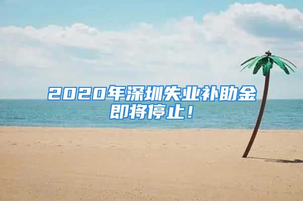 2020年深圳失業(yè)補助金即將停止！