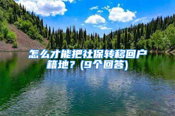 怎么才能把社保轉(zhuǎn)移回戶籍地？(9個回答)