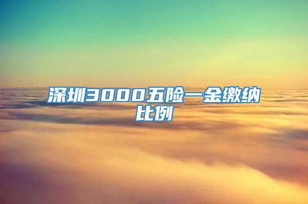 深圳3000五險(xiǎn)一金繳納比例