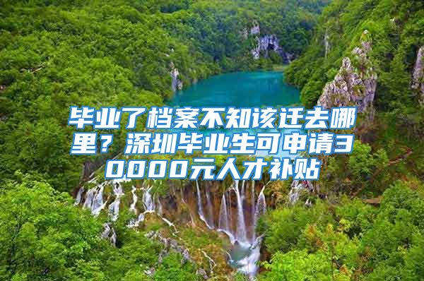 畢業(yè)了檔案不知該遷去哪里？深圳畢業(yè)生可申請30000元人才補貼