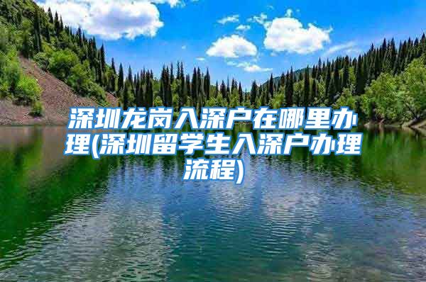 深圳龍崗入深戶在哪里辦理(深圳留學(xué)生入深戶辦理流程)