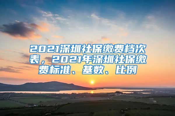 2021深圳社保繳費檔次表，2021年深圳社保繳費標準、基數(shù)、比例