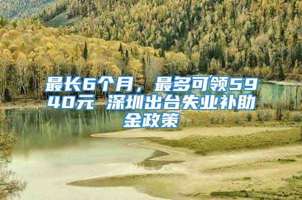 最長6個月，最多可領(lǐng)5940元 深圳出臺失業(yè)補助金政策