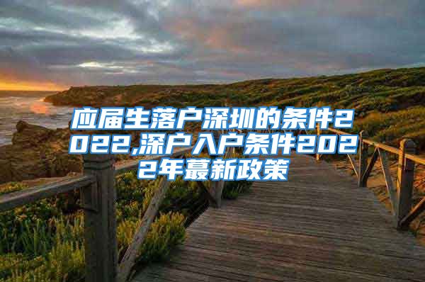 應(yīng)屆生落戶深圳的條件2022,深戶入戶條件2022年蕞新政策