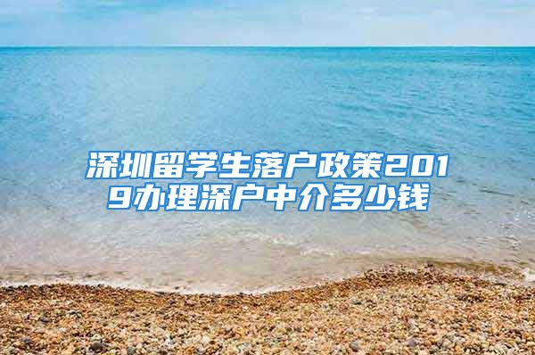 深圳留學(xué)生落戶政策2019辦理深戶中介多少錢