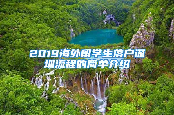 2019海外留學(xué)生落戶深圳流程的簡單介紹