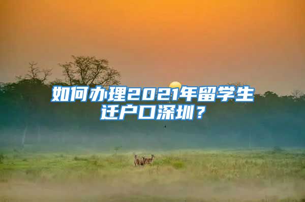 如何辦理2021年留學(xué)生遷戶口深圳？