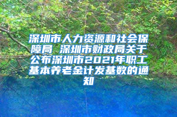 深圳市人力資源和社會(huì)保障局 深圳市財(cái)政局關(guān)于公布深圳市2021年職工基本養(yǎng)老金計(jì)發(fā)基數(shù)的通知