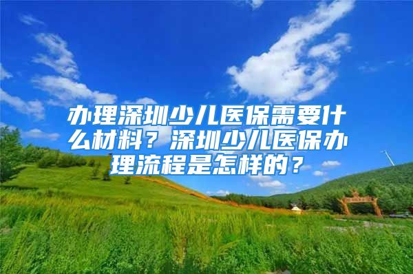 辦理深圳少兒醫(yī)保需要什么材料？深圳少兒醫(yī)保辦理流程是怎樣的？