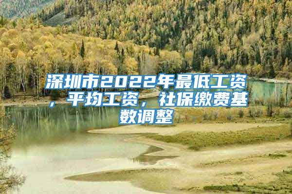 深圳市2022年最低工資，平均工資，社保繳費(fèi)基數(shù)調(diào)整