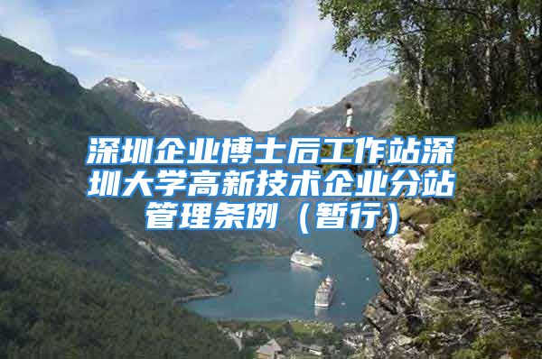 深圳企業(yè)博士后工作站深圳大學(xué)高新技術(shù)企業(yè)分站管理?xiàng)l例（暫行）