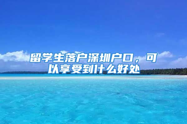 留學(xué)生落戶深圳戶口，可以享受到什么好處