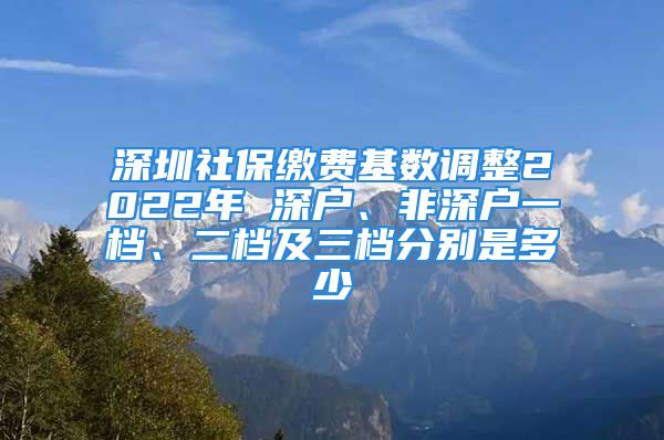 深圳社保繳費基數(shù)調(diào)整2022年 深戶、非深戶一檔、二檔及三檔分別是多少