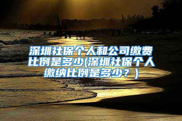 深圳社保個(gè)人和公司繳費(fèi)比例是多少(深圳社保個(gè)人繳納比例是多少？)