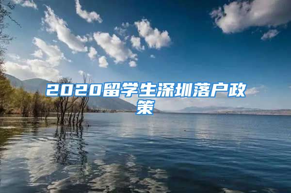 2020留學(xué)生深圳落戶政策