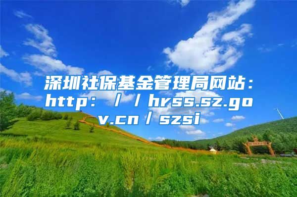 深圳社保基金管理局網(wǎng)站：http：／／hrss.sz.gov.cn／szsi