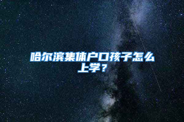 哈爾濱集體戶口孩子怎么上學(xué)？