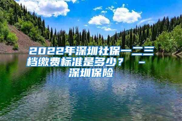 2022年深圳社保一二三檔繳費(fèi)標(biāo)準(zhǔn)是多少？ – 深圳保險(xiǎn)