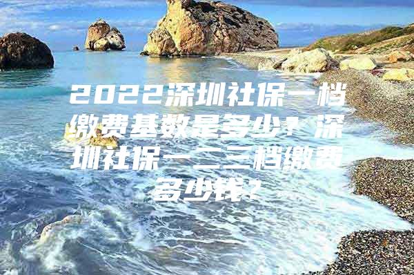 2022深圳社保一檔繳費(fèi)基數(shù)是多少？深圳社保一二三檔繳費(fèi)多少錢？