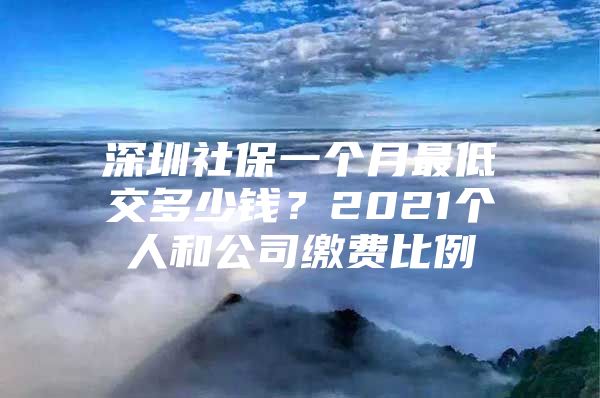 深圳社保一個(gè)月最低交多少錢？2021個(gè)人和公司繳費(fèi)比例