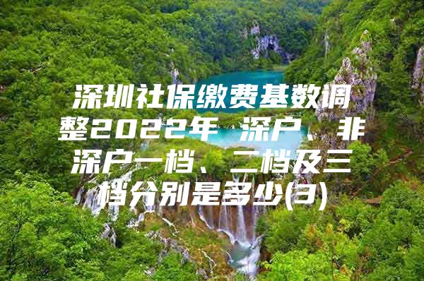 深圳社保繳費(fèi)基數(shù)調(diào)整2022年 深戶、非深戶一檔、二檔及三檔分別是多少(3)