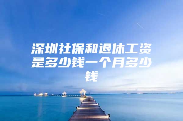 深圳社保和退休工資是多少錢一個月多少錢