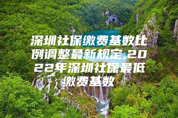 深圳社保繳費(fèi)基數(shù)比例調(diào)整最新規(guī)定,2022年深圳社保最低繳費(fèi)基數(shù)