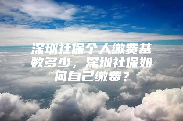 深圳社保個(gè)人繳費(fèi)基數(shù)多少，深圳社保如何自己繳費(fèi)？