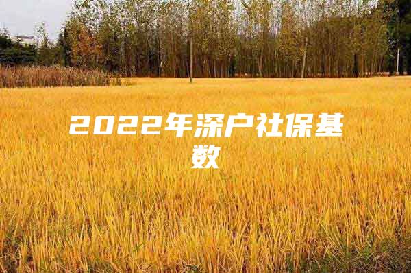 2022年深戶社?；鶖?shù)