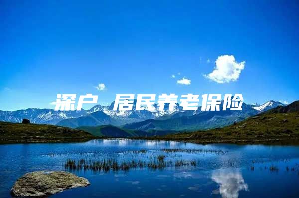 深戶 居民養(yǎng)老保險(xiǎn)