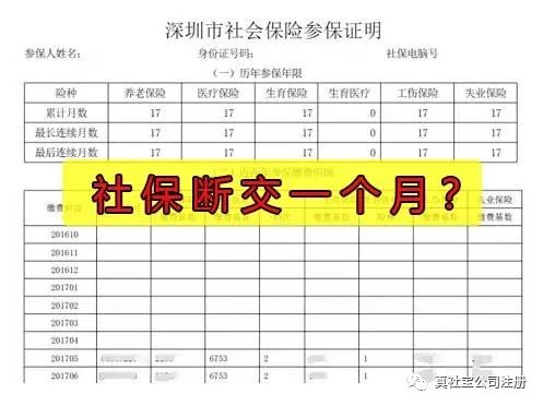 深圳社保斷了一個月可以補繳嗎？