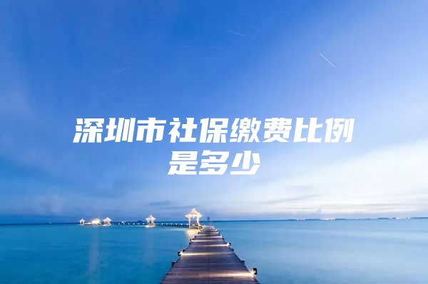 深圳市社保繳費比例是多少