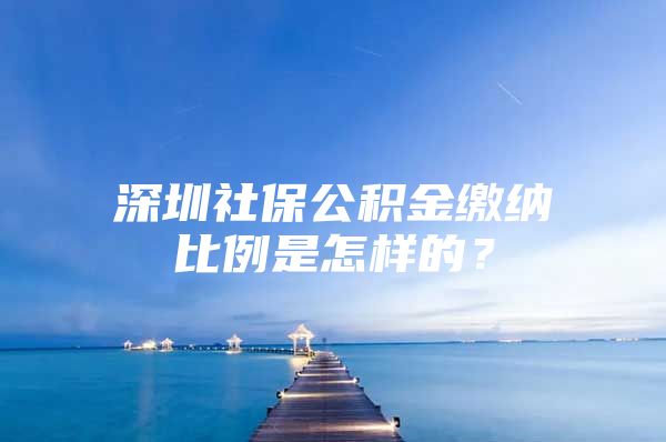 深圳社保公積金繳納比例是怎樣的？