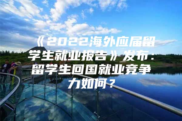 《2022海外應(yīng)屆留學(xué)生就業(yè)報告》發(fā)布：留學(xué)生回國就業(yè)競爭力如何？