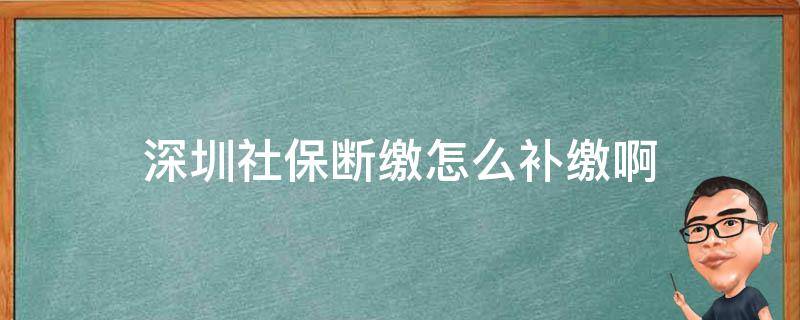 深圳社保斷繳怎么補(bǔ)繳啊