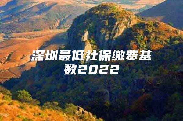 深圳最低社保繳費(fèi)基數(shù)2022