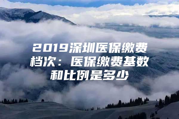 2019深圳醫(yī)保繳費(fèi)檔次：醫(yī)保繳費(fèi)基數(shù)和比例是多少