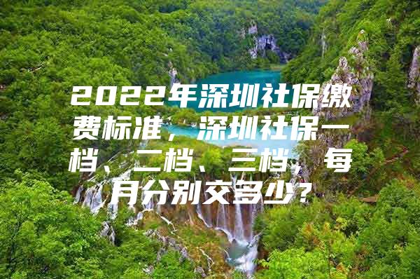 2022年深圳社保繳費標準，深圳社保一檔、二檔、三檔，每月分別交多少？