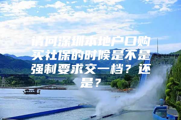 請問深圳本地戶口購買社保的時候是不是強制要求交一檔？還是？