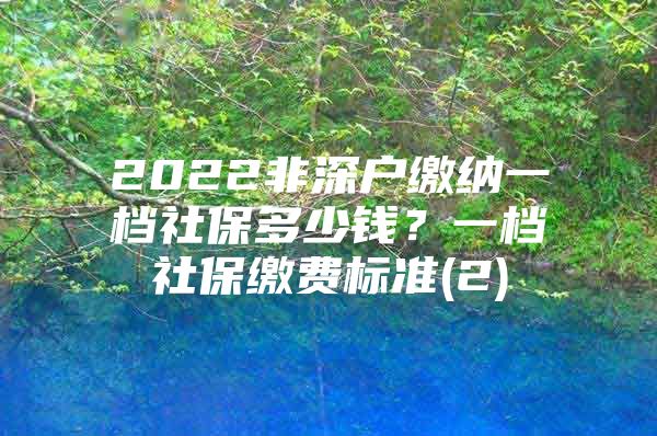 2022非深戶繳納一檔社保多少錢？一檔社保繳費(fèi)標(biāo)準(zhǔn)(2)