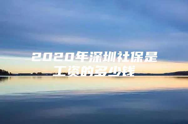 2020年深圳社保是工資的多少錢(qián)