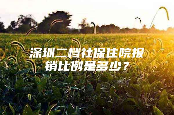 深圳二檔社保住院報(bào)銷比例是多少？