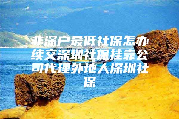 非深戶最低社保怎辦續(xù)交深圳社保掛靠公司代理外地人深圳社保