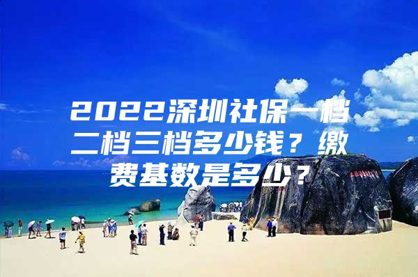 2022深圳社保一檔二檔三檔多少錢？繳費(fèi)基數(shù)是多少？