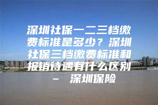 深圳社保一二三檔繳費標準是多少？深圳社保三檔繳費標準和報銷待遇有什么區(qū)別 – 深圳保險